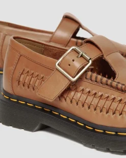 Babies Adrian en cuir tressé à brides en T in British Tan