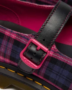BABIES ELPHIE TARTAN in Noir & Rose Multi