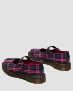 BABIES ELPHIE TARTAN in Noir & Rose Multi