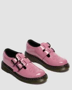 Babies 8065 en cuir Patent Lamper Junior in Rose Doc's