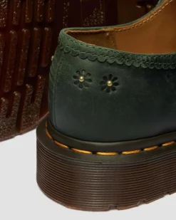 Babies Flower en cuir Crazy Horse in Vert Doc's