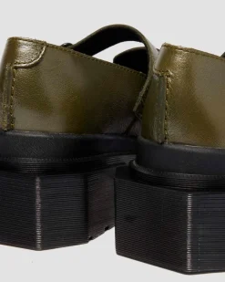 Babies Maybole en cuir à bout carré in Olive Vert