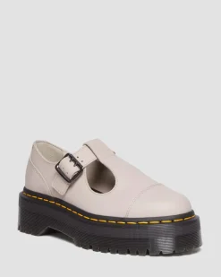 Babies plateformes Bethan en cuir Pisa in Vintage Taupe