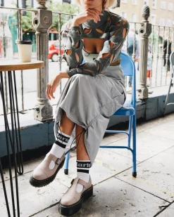 Babies plateformes Bethan en cuir Pisa in Vintage Taupe