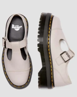 Babies plateformes Bethan en cuir Pisa in Vintage Taupe