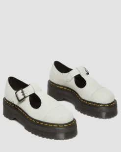 Babies plateformes Bethan en cuir Tumbled Nubuck in Smoked Mint