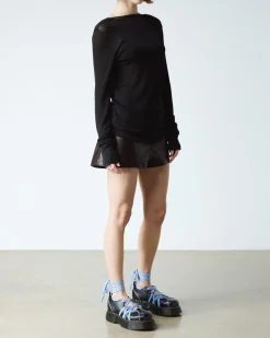 Ballerines Buzz en cuir Gloss in Noir