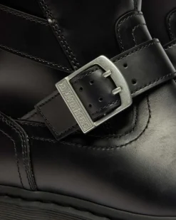 Biker boots Anistone en cuir à brides in Noir