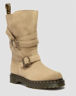 Biker boots Anistone en daim à brides in Tan