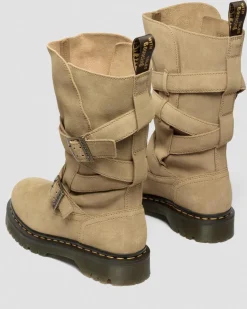 Biker boots Anistone en daim à brides in Tan