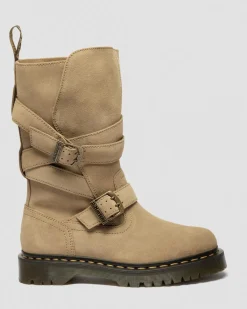 Biker boots Anistone en daim à brides in Tan