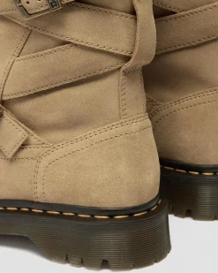 Biker boots Anistone en daim à brides in Tan