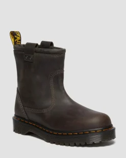 Biker boots Anistone Lo en cuir in Gris Charbon