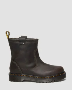 Biker boots Anistone Lo en cuir in Gris Charbon