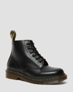 Boots basses 101 Vintage en cuir Quilon in Noir
