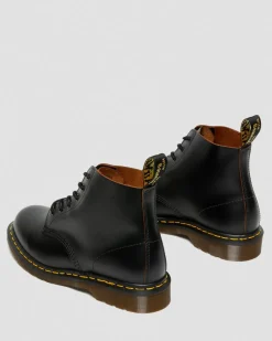 Boots basses 101 Vintage en cuir Quilon in Noir