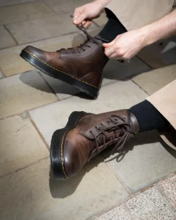 Boots Brookline Chukka en cuir Crazy Horse in Marron Foncé
