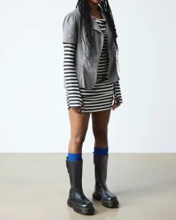 BOOTS BUZZ HI EN CUIR ECLIPSE in Noir
