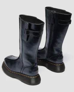BOOTS BUZZ HI EN CUIR ECLIPSE in Noir