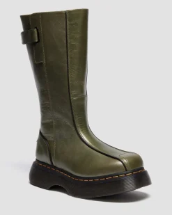 BOOTS BUZZ HI EN CUIR ECLIPSE in Olive Vert