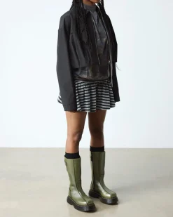 BOOTS BUZZ HI EN CUIR ECLIPSE in Olive Vert