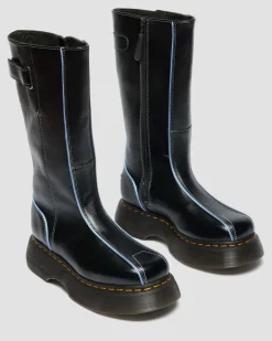 Boots Buzz Hi en cuir Gloss in Noir
