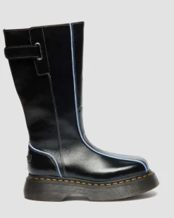 Boots Buzz Hi en cuir Gloss in Noir
