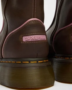 Boots Buzz Hi en cuir Wyoming in Marron Foncé