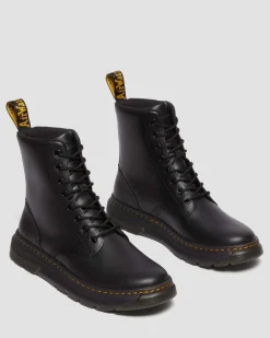 Boots Crewson en cuir à lacets in Black
