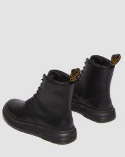 Boots Crewson en cuir à lacets in Black