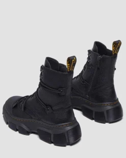 Boots DMXL en cuir à 8 œillets in Noir
