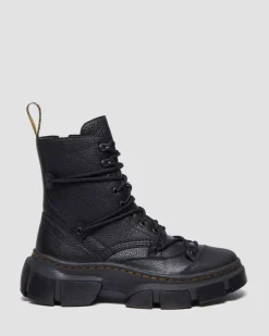 Boots DMXL en cuir à 8 œillets in Noir
