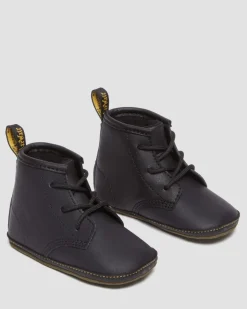 Boots 1460 en cuir auburn pour nouveau-né in Noir
