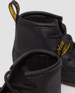 Boots 1460 en cuir auburn pour nouveau-né in Noir