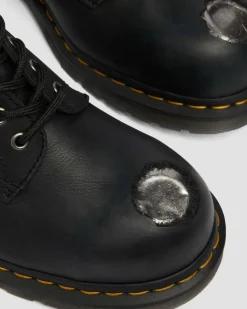 Boots 1460 en cuir à bout en métal in Noir