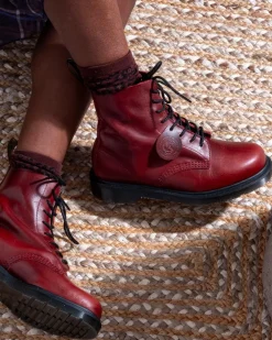 Boots 1460 en cuir Classic Calf in Bordeaux