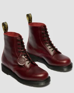 Boots 1460 en cuir Classic Calf in Bordeaux