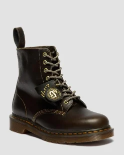 Boots 1460 en cuir Classic Calf in Gris Sépia