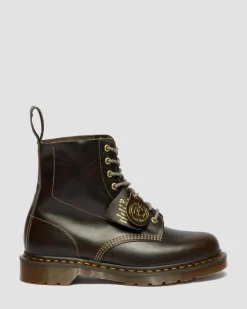 Boots 1460 en cuir Classic Calf in Gris Sépia