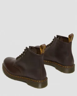 Boots 101 en cuir Crazy Horse in Marron Foncé