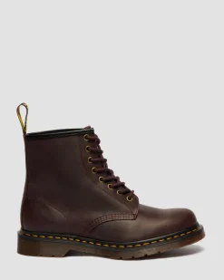 Boots 1460 en cuir Crazy Horse in Rouge Cherry Red