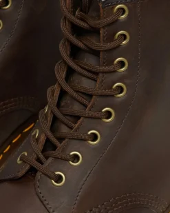 Boots 1460 en cuir Crazy Horse à lacets in Marron