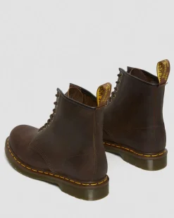 Boots 1460 en cuir Crazy Horse à lacets in Marron