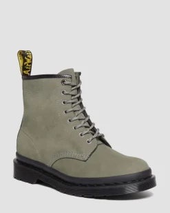 Boots 1460 en cuir Milled Nubuck à lacets in Nickel Grey