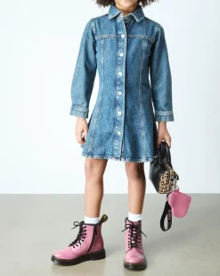Boots 1460 en cuir Patent Lamper Junior in Rose Doc's