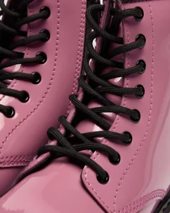 Boots 1460 en cuir Patent Lamper Junior in Rose Doc's
