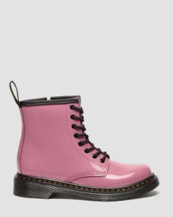 Boots 1460 en cuir Patent Lamper Junior in Rose Doc's