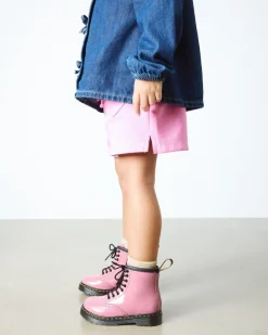 Boots 1460 en cuir Patent Lamper pour tout-petit in Rose Doc's