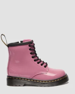 Boots 1460 en cuir Patent Lamper pour tout-petit in Rose Doc's