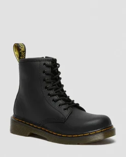 Boots 1460 en cuir Softy T à lacets Junior in Noir